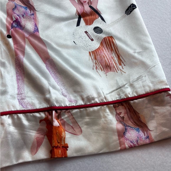 Eras Inspired Pop Star Satin Lounge Pants Small 30” Inseam - Picture 6 of 8